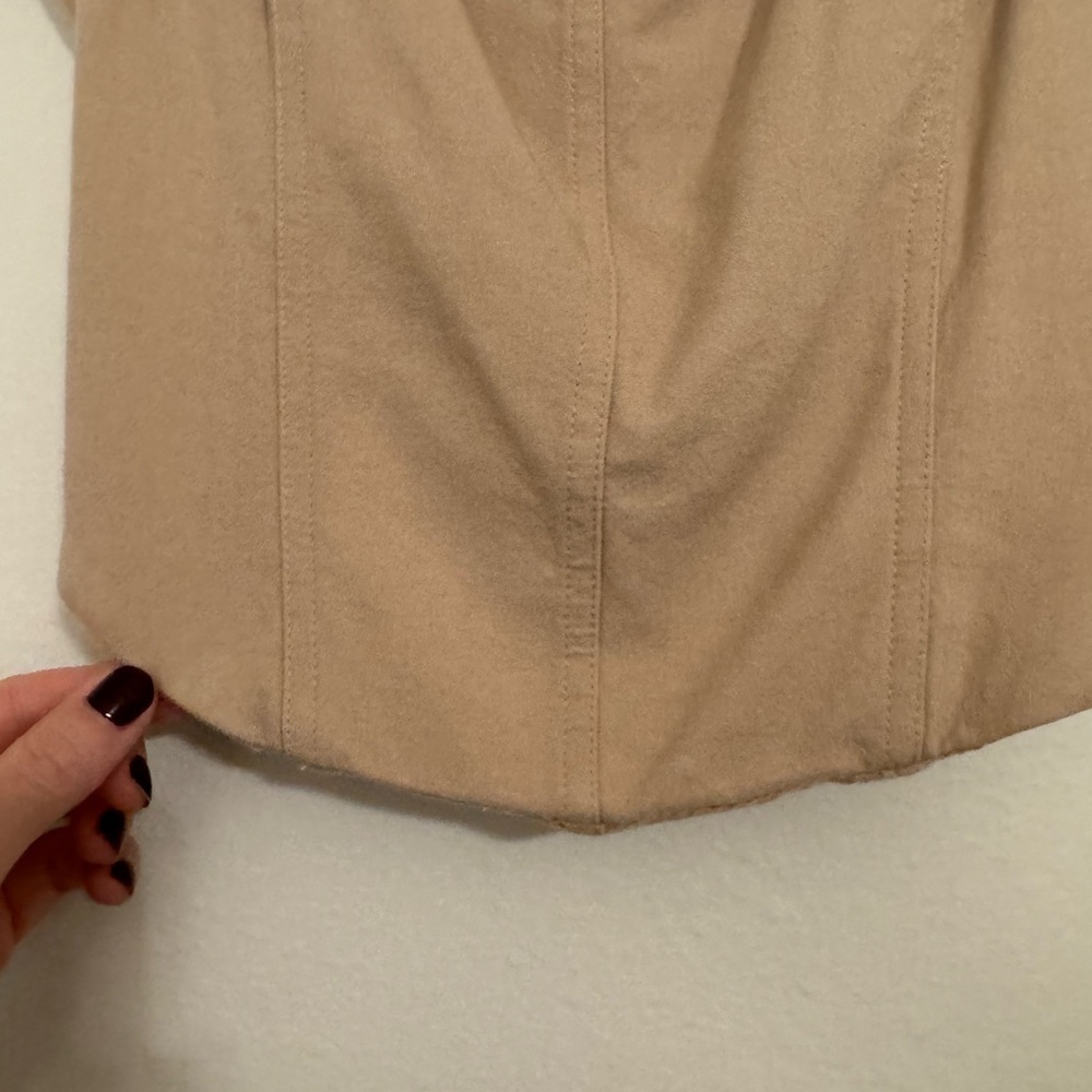 Abercrombie & Fitch Nude/Tan Corset Style Top- Medium - Picture 3 of 8